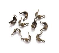 LIXSAZSE 200 pièces connecteurs de bijoux fermoir embout de montage correspondant à la mode composants connexion poche extrémité chaîne à billes suffisante, Bronze ancien