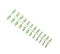 LIXSAZSE 24 pièces ballerine courte coffre-fort résistant Pour aux rayures cercueil faux ongles solide bricolage exquis roman élégant acrylique ongles , 4vert matcha