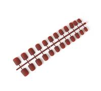 LIXSAZSE 24 pièces tête carrée givré presse sur ongles bricolage exquis Style français roman gracieux couleur- acrylique ongles , 6café