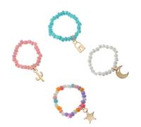 LIXSAZSE 4 pièces fleur riz perlé coloré anneaux bijoux trouver confortable fêtes de mariage loisirs noël saint valentin