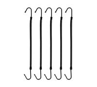 LIXSAZSE 5 Pièces Stretch Élastique Crochet Cheveux Cravate Léger Rétro Mode Cheveux Cordon Belle Bandes Élastique Lisse, Le noir
