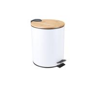 LIXSAZSE 5L Poubelle Poubelle Étape Poignée Conception Seau À Ordures Multifonctionnel Conteneur À Déchets Pour Salle De Bains Salon Poubelle, 5L/Blanc/20 * 25.5cm