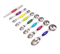 LIXSAZSE 8 pièces/ensemble cuillère à mesurer Portable double extrémité remplacement gradué maison boulangerie sel sucre Scoop outil accessoires