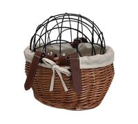 LIXSAZSE Accessoires de vélo portables avec sangle, panier de rangement pour vélo, idéal pour les amoureux des chiens et des chats. Caractéristiques : couvercle en treillis métallique.