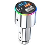 LIXSAZSE Adaptateur transmetteur FM pour Voiture V3, avec Lecteur de Musique Bluetooth PD ABS, équipé d'un transmetteur Radio FM pour Voiture