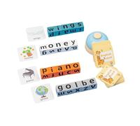 LIXSAZSE Apprendre Les Mots fréquents avec des Mots croisés, des Puzzles de l'alphabet et Blocs éducatifs pour enrichir Le vocabulaire. Un Jeu Amusant pour , avec Cloche