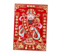 LIXSAZSE Artisanat avec autocollant du dieu chinois de la richesse, décoration créative et tendance pour la maison et les fêtes de l'année Pour lunaire, difficile à déformer, StyleB