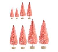 LIXSAZSE Assortiment de 8 adorables ornements de pin miniatures pour bureau, fête Noël, vacances, Rose