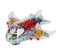 LIXSAZSE Avion électrique Jouet interactif avec Engrenages pour des Heures de Jeu passionnantes ! Jeu de percussions et Projection avec Engrenages Mobiles pour Enfants. Musique Incluse.