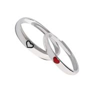 LIXSAZSE Bagues en argent S925, simples, robustes et résistantes à l'usure, bagues de tempérament littéraire et frais pour filles, sûres