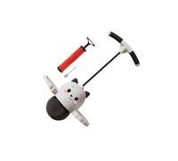 LIXSAZSE Balle pogo à poignée réglable pour Enfants : Un Jouet de Saut Amusant et Stimulant pour se dépenser. La Balle pogo est Durable et résistante à l'usure. Planche, Blanc