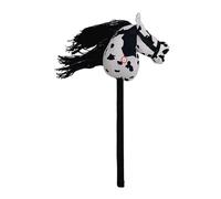 LIXSAZSE Bâton à Bascule interactif en Peluche avec Effets sonores pour des Heures de Jeu captivantes et Un développement créatif, Noir Blanc, Cheval