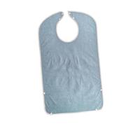 LIXSAZSE Bavoirs pour adultes, lavables, pour protéger les vêtements pendant les repas des personnes âgées, hommes et femmes, lot de 2, taille M, Bleu, 30.71 x 17.72 pouces