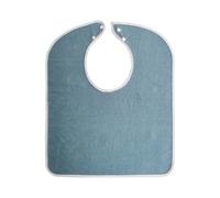 LIXSAZSE Bavoirs pour adultes, lavables, pour protéger les vêtements pendant les repas des personnes âgées, hommes et femmes, lot de 2, taille M, Bleu, 21.26 x 17.72 pouces