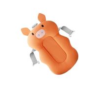 LIXSAZSE Bébé baignoire coussin douche siège soutien respirant chaise anti-dérapant confortable coussins corps tapis sécurité, Cochon orange