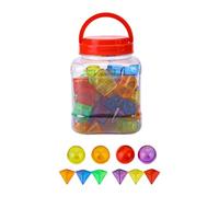 LIXSAZSE Blocs géométriques Transparents : développez Vos compétences mathématiques essentielles grâce à des Outils d’Apprentissage concrets et attrayants. Formes 3D pour l’enseignement des Solides