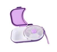 LIXSAZSE Boîte à lunch hermétique qui se glisse dans n'importe quel sac. Récipient rotatif, idéal pour les écoliers et facile à nettoyer. Prête emporter pour le goûter. Le récipient rotatif est un