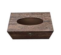 LIXSAZSE Boîte à mouchoirs classique en bois de style rétro pour salon, cuisine, salle de bain, hôtel et bureau, avec un élégant organiseur table chevet, Brun, 22 x 12 x 10 cm