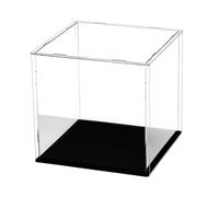 LIXSAZSE Boîte de présentation transparente cubique, conteneur anti-poussière, boîte de rangement pour jouets, empilable et réglable, vitrine en acrylique transparent pour figurines.