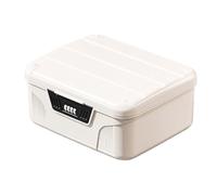 LIXSAZSE Boîte de Rangement de médicaments à Double Couche, boîte de Rangement Transparente avec Tampon antidérapant, boîte à médicaments verrouillable avec Code, B