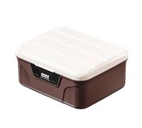 LIXSAZSE Boîte de Rangement de médicaments à Double Couche, boîte de Rangement Transparente avec Tampon antidérapant, boîte à médicaments verrouillable avec Code, Un