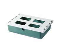 LIXSAZSE Boîte de Rangement, Solution de Rangement organisée, Grande capacité, Assemblage Facile, tiroir de Rangement caché en PP, Rangement caché pour Bureau, Vert, 33 * 23.5 * 8.5 cm