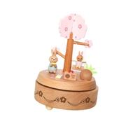 LIXSAZSE Boîtes à musique en bois pour filles, mécanisme rotatif, jouet de développement sensoriel, cadeau d'anniversaire pour chérie. Peut aussi servir d'œuvre d'art.