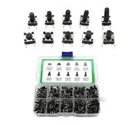 LIXSAZSE Bouton-poussoir tactile, télécommande, 10 valeurs, 10 types de Pour micro-interrupteurs momentanés, facile à démonter, assortiment