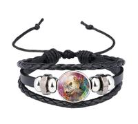 LIXSAZSE Bracelet universel pour hommes, pour personnes élégantes et tendance, Constellations en verre mélangé, chaînes à breloques, Style, un