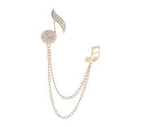 LIXSAZSE Broche en forme de note de musique, ornée strass, pour homme. Élégante et raffinée, Pour elle est idéale pour les occasions formelles. Sa forme note musique et ses strass lui confèrent une