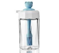 LIXSAZSE Brosse de Barbecue avec résistance pour aux Hautes températures, Bouteille en Verre d'huile de Cuisine en Silicone avec Brosse Silicone, Bleu Ciel