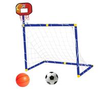 LIXSAZSE But de Sport Portable avec Panier de Basket-Ball, Jouet Multisports Amusant pour développer la Coordination et l'agilité, idéal pour l'intérieur et l'extérieur, Jeux