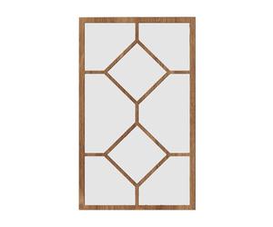LIXSAZSE Cadeau de décoration intérieure robuste Le miroir de chambre minimaliste améliore l'espace vie moderne tel que les entrées, les fenêtres, miroirs muraux, etc, Couleur du bois, 26x44cm