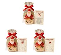 LIXSAZSE Cadeau de restaurant pour le jour de Noël, souvenirs légers du festival avec carte d'encouragement, cadeau câlin du Père Noël, 3 pièces, câlin poche, bon symbolisme