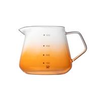 LIXSAZSE Cafetière en verre pratique avec marquage clair pour le contrôle, maison, hôtel, café, cuisine, bouilloire Vintage, fournitures goutteurs, cadeaux, 600 ml (orange)