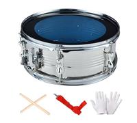 LIXSAZSE Caisse claire de 13 pouces au son exceptionnel, instrument de percussion doté sangles réglables et d'une cavité épaisse. Coffret musique. Idée cadeau d'anniversaire, argent, 35 x 14 cm