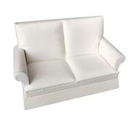 LIXSAZSE Canapé Miniature pour Maison de poupée, Artisanat de noël, Collections Jouets, poupées familiales, matériel en Bois et Tissu, 112, modèle canapé Double pour Maison poupée, Jouets