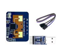 LIXSAZSE Capteur de haute précision LD2410C 24GHz, pour détection de présence humaine intérieure, détection battement cœur corporel, capteur haute précision PCB, LD2410C-P+carte+ligne