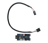 LIXSAZSE Carte mère d'ordinateur USB 9pin Interface Header Adapter Module Extender 1 à 2 Convertisseur Splitter Câble d'extension