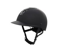 LIXSAZSE Casque de Cyclisme Confortable pour vélo de Route et équipement d'équitation. Ce Casque d'équitation est conçu avec des Trous Ventilation pour réduire la résistance au Vent, Noir, M.