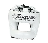 LIXSAZSE Casque de intégrale rembourré et Ajustable pour Kickboxing et Taekwondo, offrant Confort et visibilité optimaux. intégrale du Visage, rembourrée et Respirante, Blanc, S