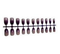 LIXSAZSE Cercueil Faux Ongles Non Sensible Pour Aux Allergies Imperméable À L'eau Brillant Motif Durabilité Amélioration Des Ongles Comprimés Conseils De Manucure , Dégradé Violet