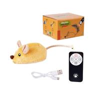 LIXSAZSE Chat Souris Jouet interactif télécommande pour Animaux Heureux Peluche télécommande Souris Chat Jouet Jouets interactifs pour Chats, Jaune, Modèle de télécommande