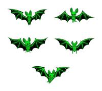 LIXSAZSE Chauves-souris suspendues en plein air pour décoration de cour d'halloween, 5 tailles différentes PP, fournitures de décoration d'halloween, fête