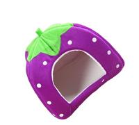 LIXSAZSE Chien Épaissir Couche pour Un Sommeil Confortable Chat Chenil Pet À Moitié Cousu Pet Coton Doux pour Chiens Et Bas Chat Maison Chien Lit, Violet, S (26x26) CM