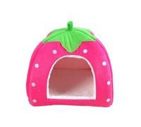 LIXSAZSE Chien Épaissir Couche pour Un Sommeil Confortable Chat Chenil Pet À Moitié Cousu Pet Coton Doux pour Chiens Et Bas Chat Maison Chien Lit, Rose, M (31x31) CM