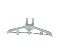 LIXSAZSE Cintre pour machine à repasser, cintre pour défroisseur vapeur, embout de suspension pour brosse vapeur, gris, Gris, Longueur 46.5 cm