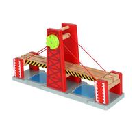 LIXSAZSE Circuit de Train Miniature avec Pont- en Bois Unique pour stimuler Le Jeu et développer Les compétences des Enfants. Accessoires Inclus.