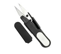 LIXSAZSE Ciseaux de Ligne de pêche avec Chapeau cisailles à Coudre Outils Plein air Mini Accessoires Essentiels Professionnels Couverture sécurité à Domicile en Acier, Le Noir
