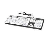 LIXSAZSE Clavier Filaire d'ordinateur dactylographie Fluide Contraste élevé USB Plug and Play équipement d'entrée Clavier Personnes âgées malvoyantes